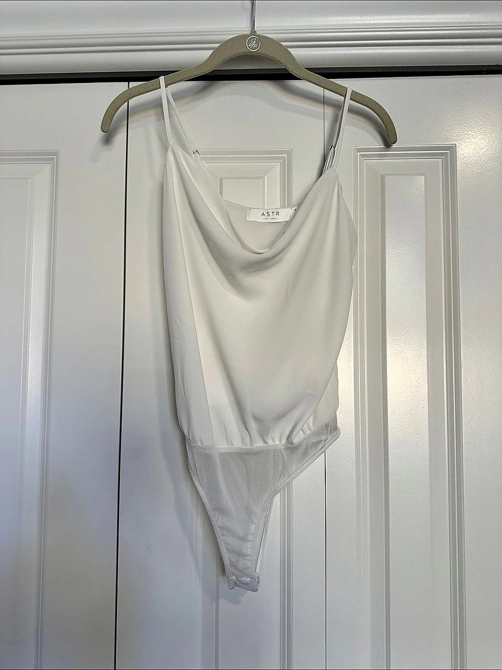 ASTR The Label Cowl Neck Bodysuit White XS